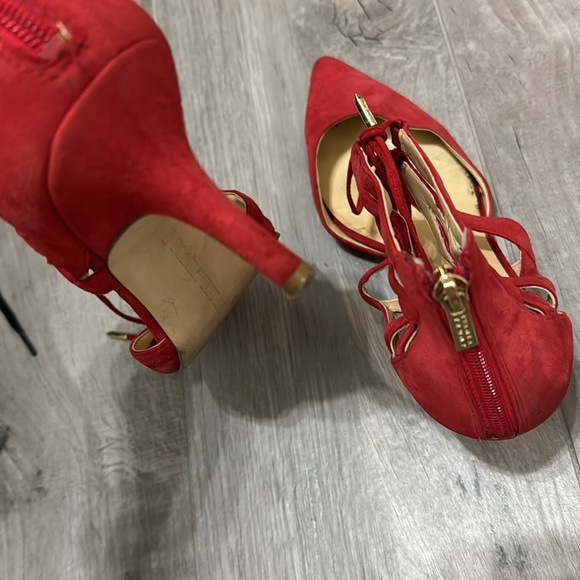 Red Ivanka Trump comfortable suede low heel shoes Size 10 no returns - Picture 9 of 16